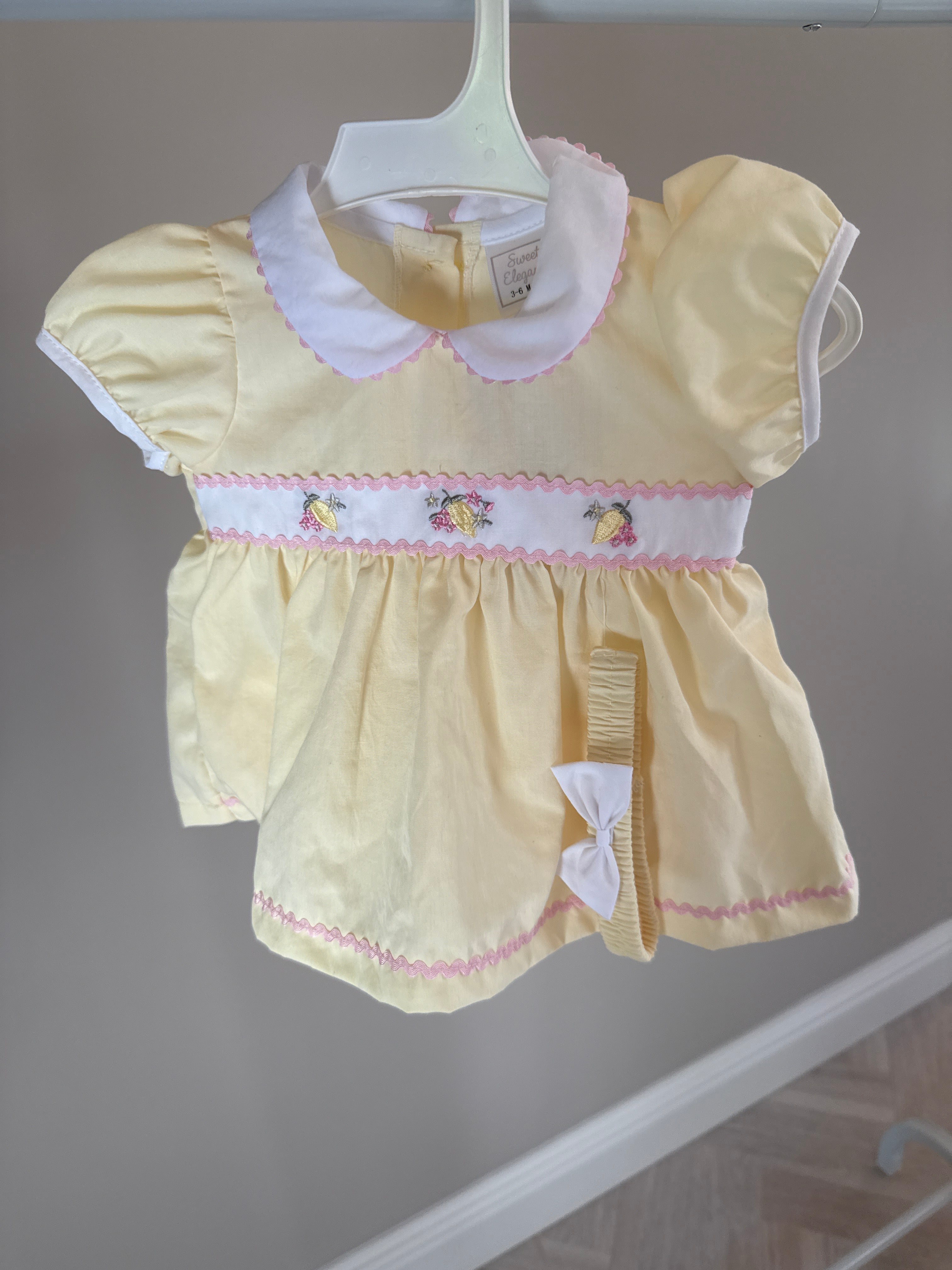 Lemon smock dress