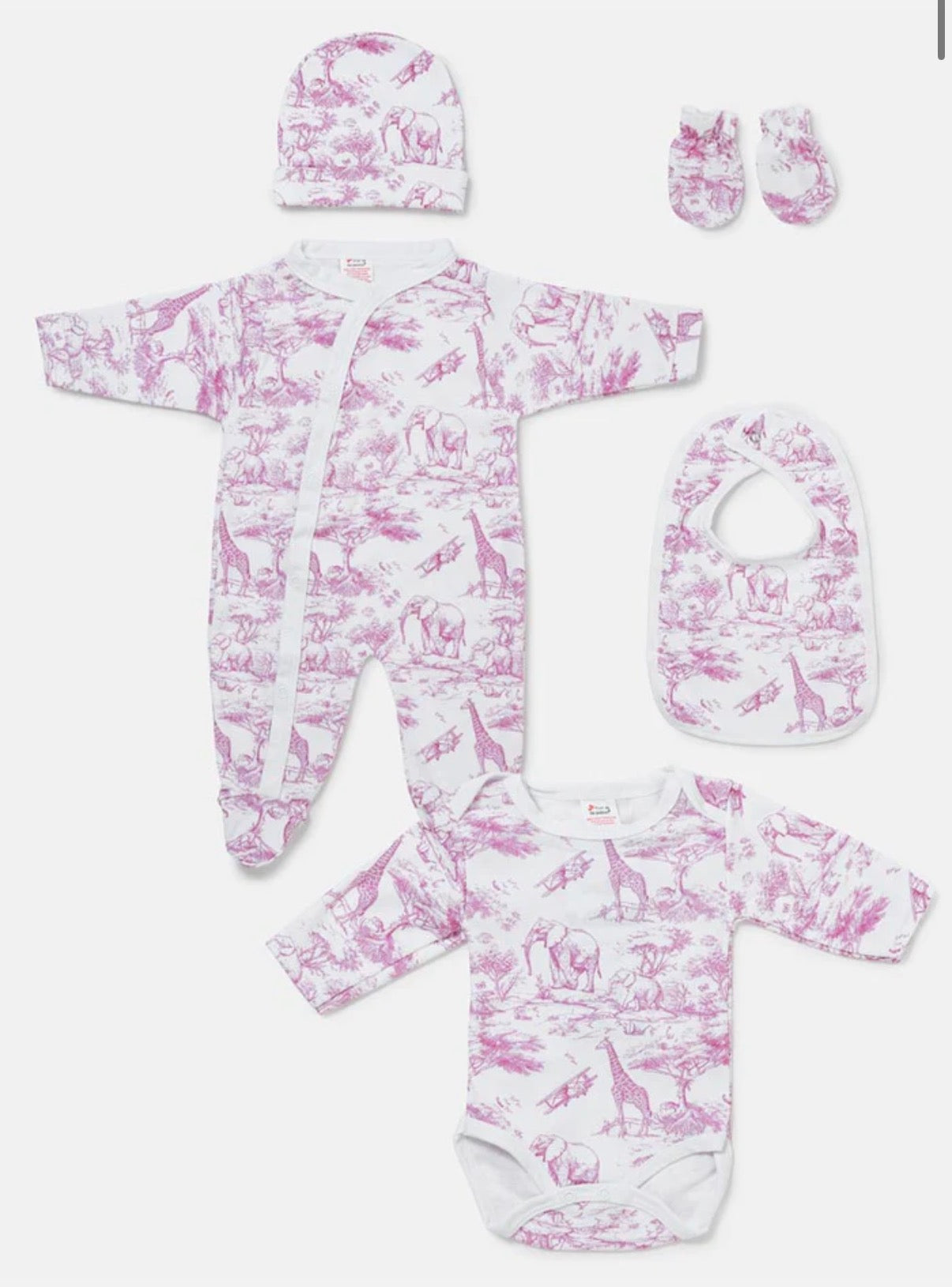 Pink safari 5 piece set