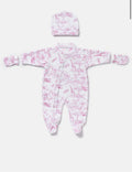 Pink safari 3 peice newborn set