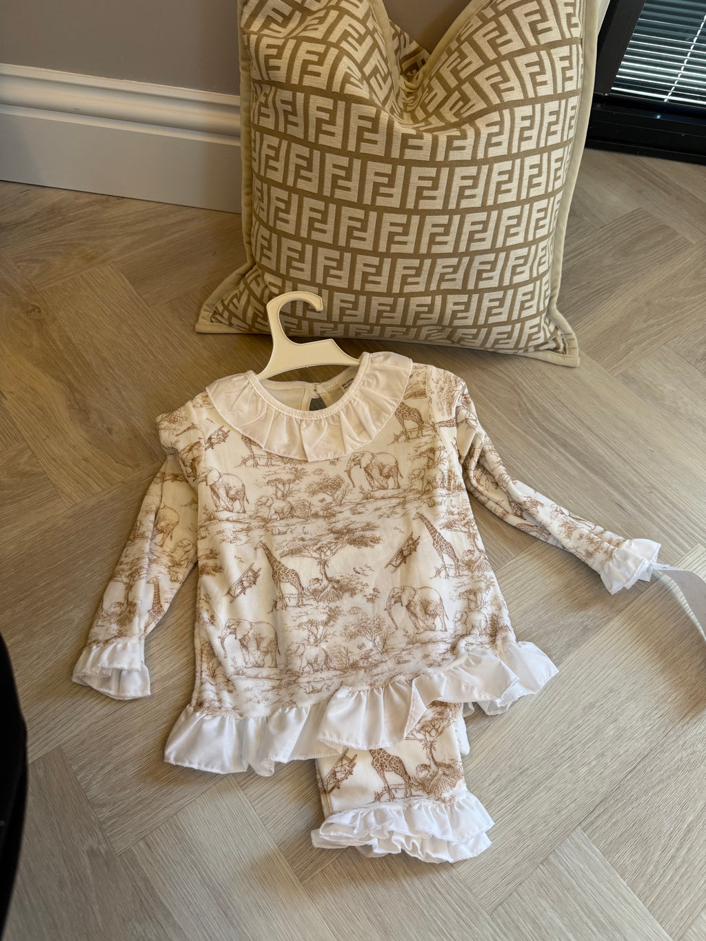 Beige safari print pjs