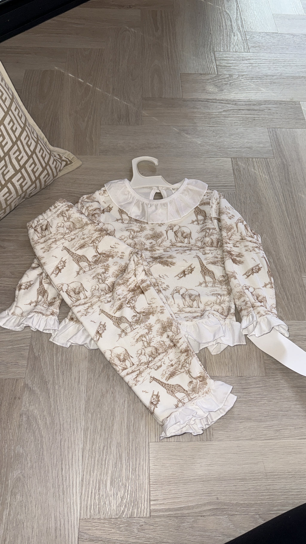 Beige safari print pjs
