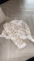 Beige safari print pjs