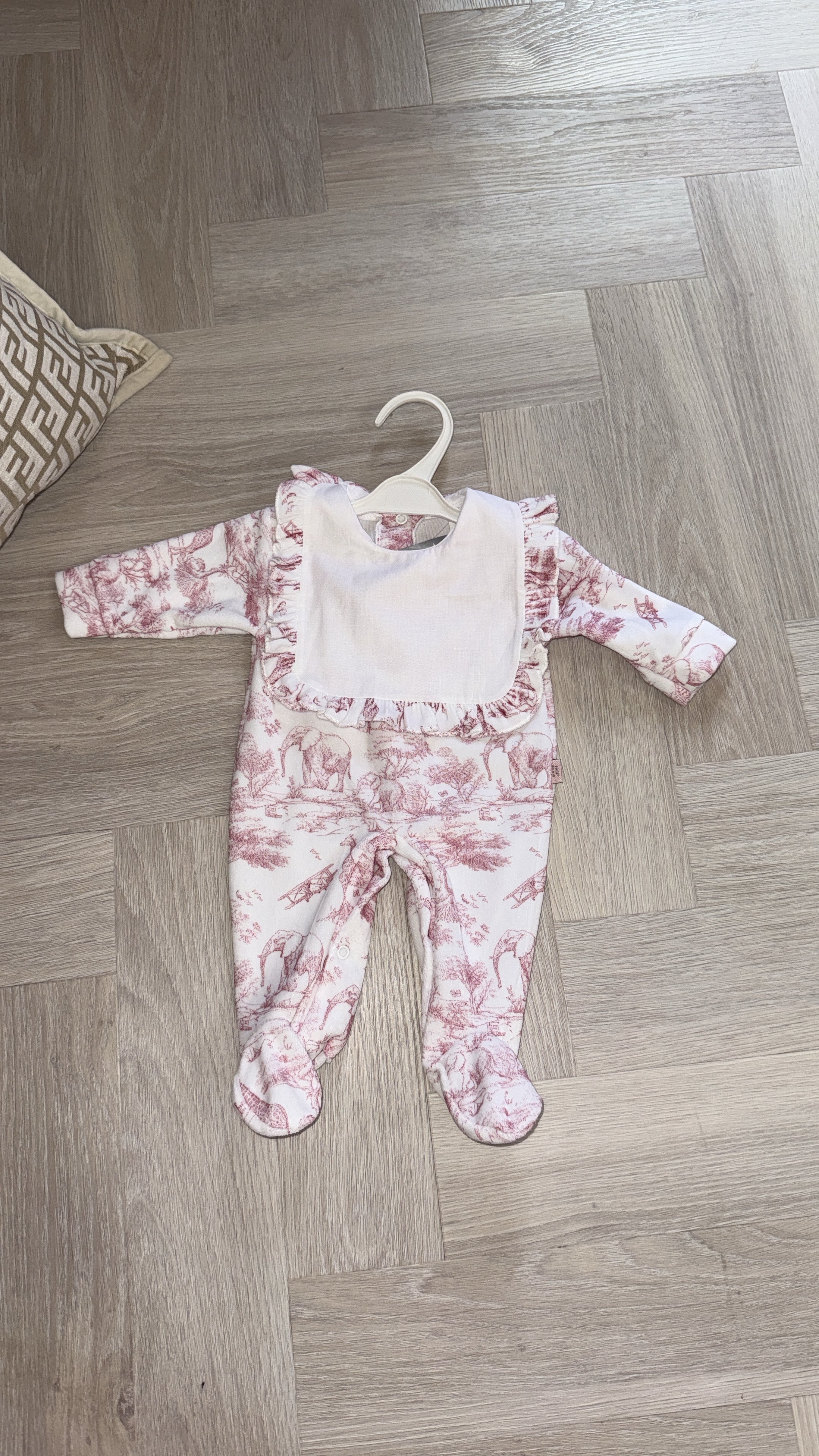 Pink safari sleepsuit