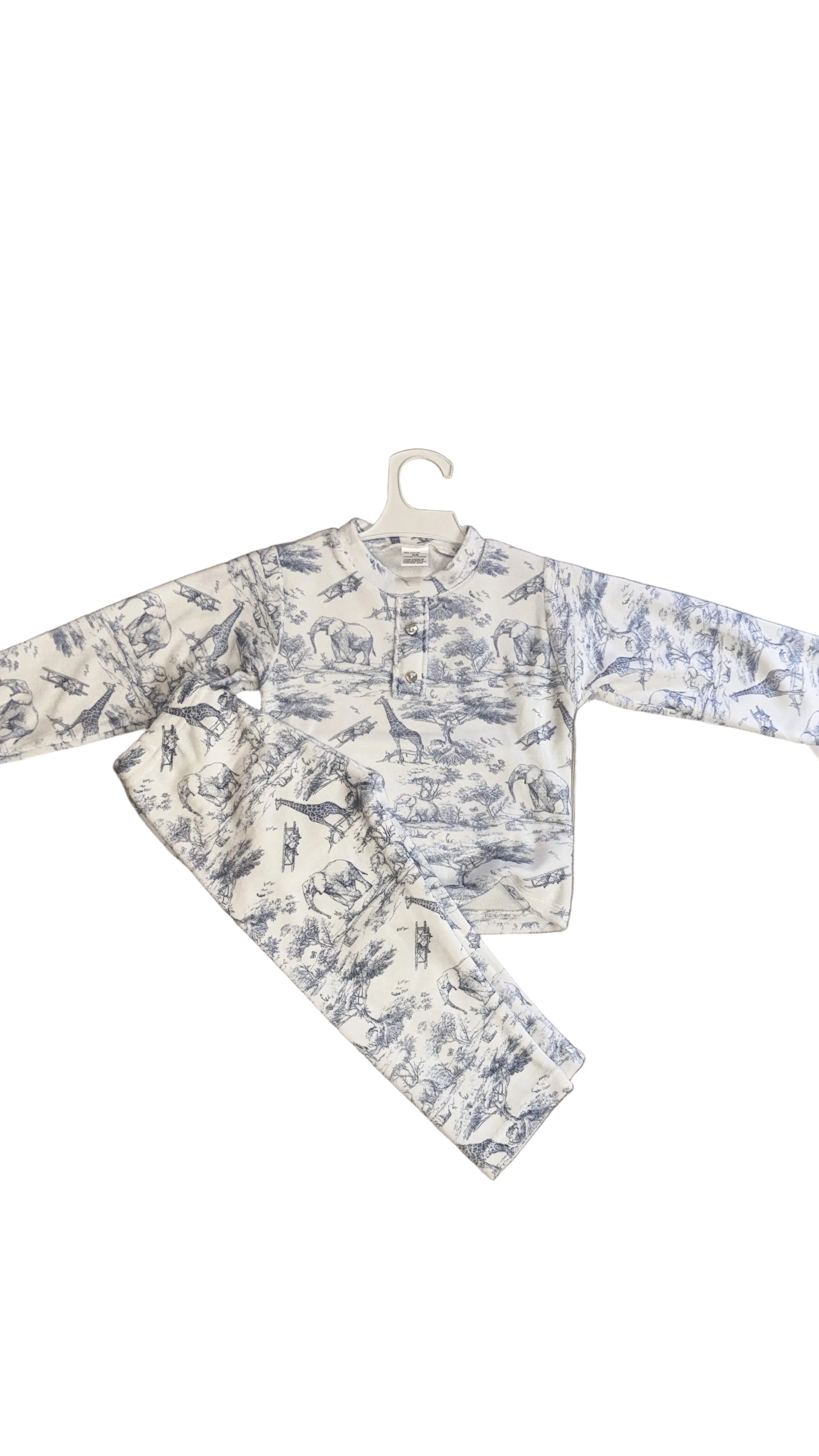 Blue safari print pjs