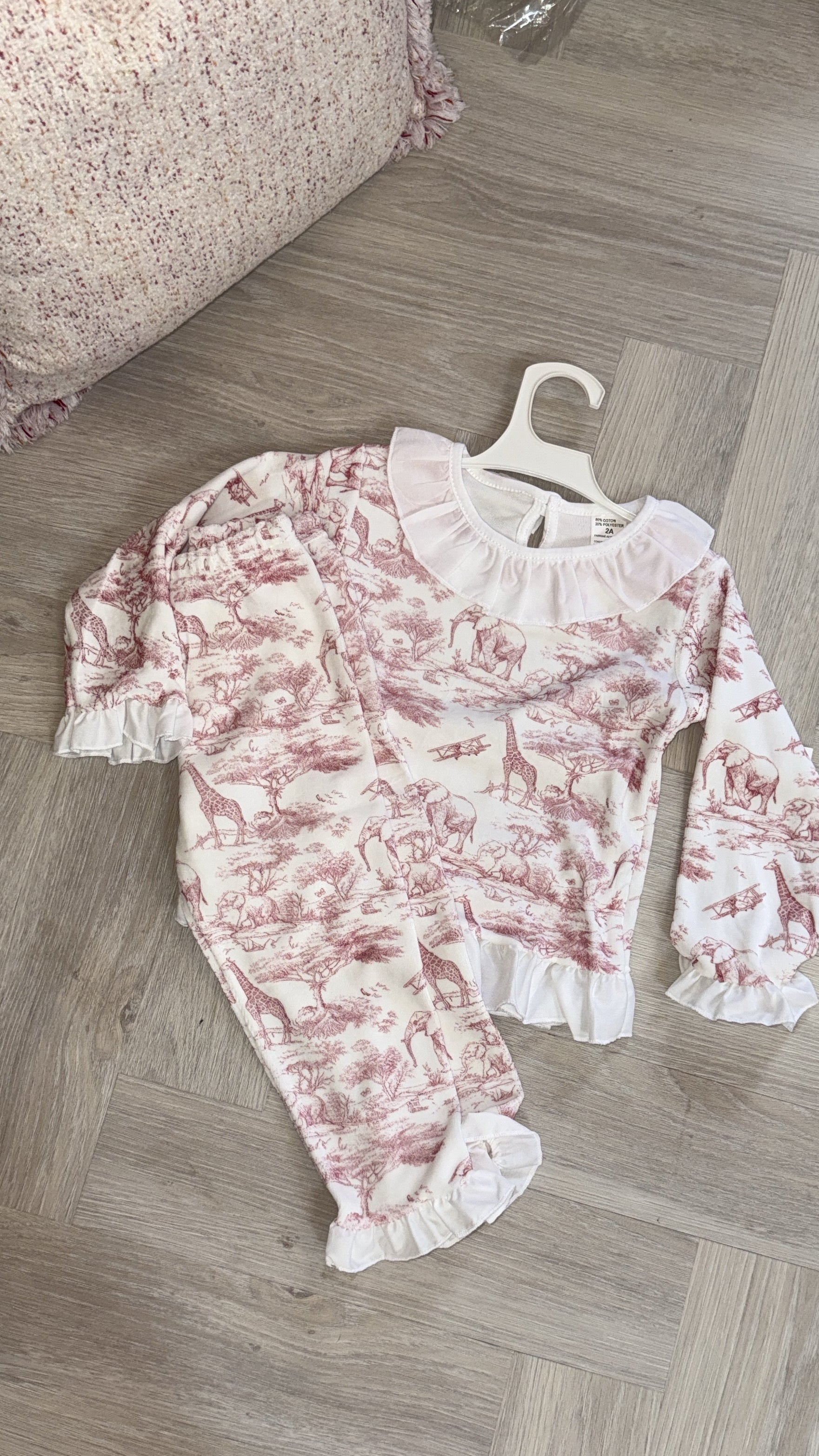 Pink safari print pjs
