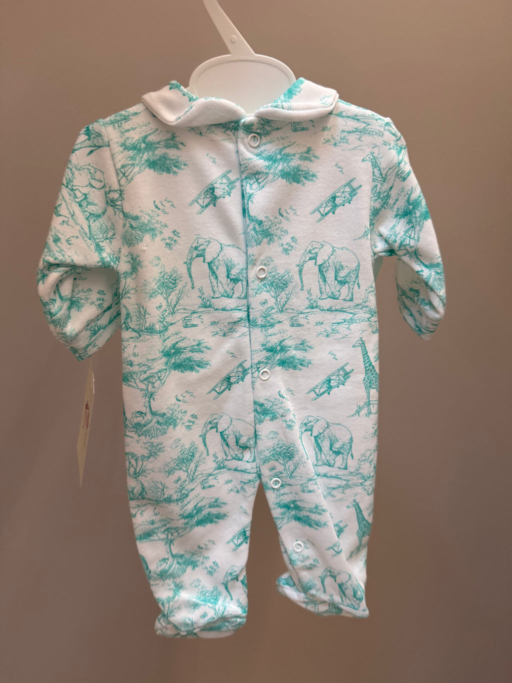 Mint green safari sleep suit